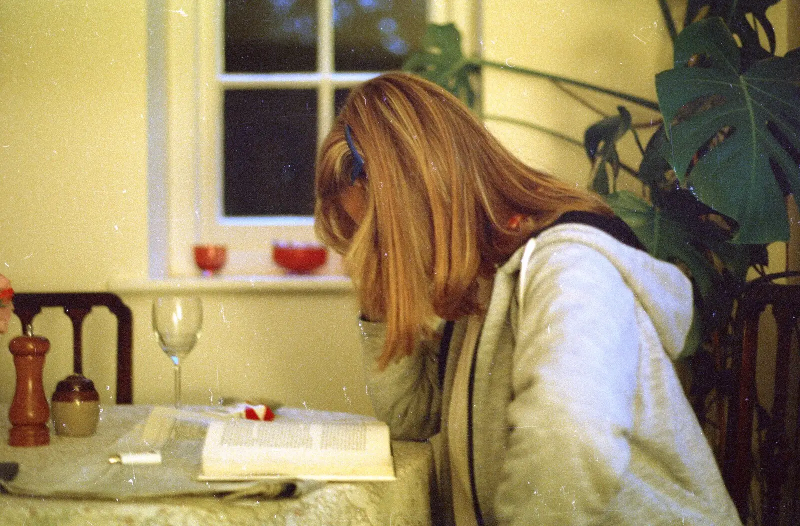 Mother reads a book , from A Ford Cottage Miscellany, Barton on Sea, Hampshire - 7th July 1986