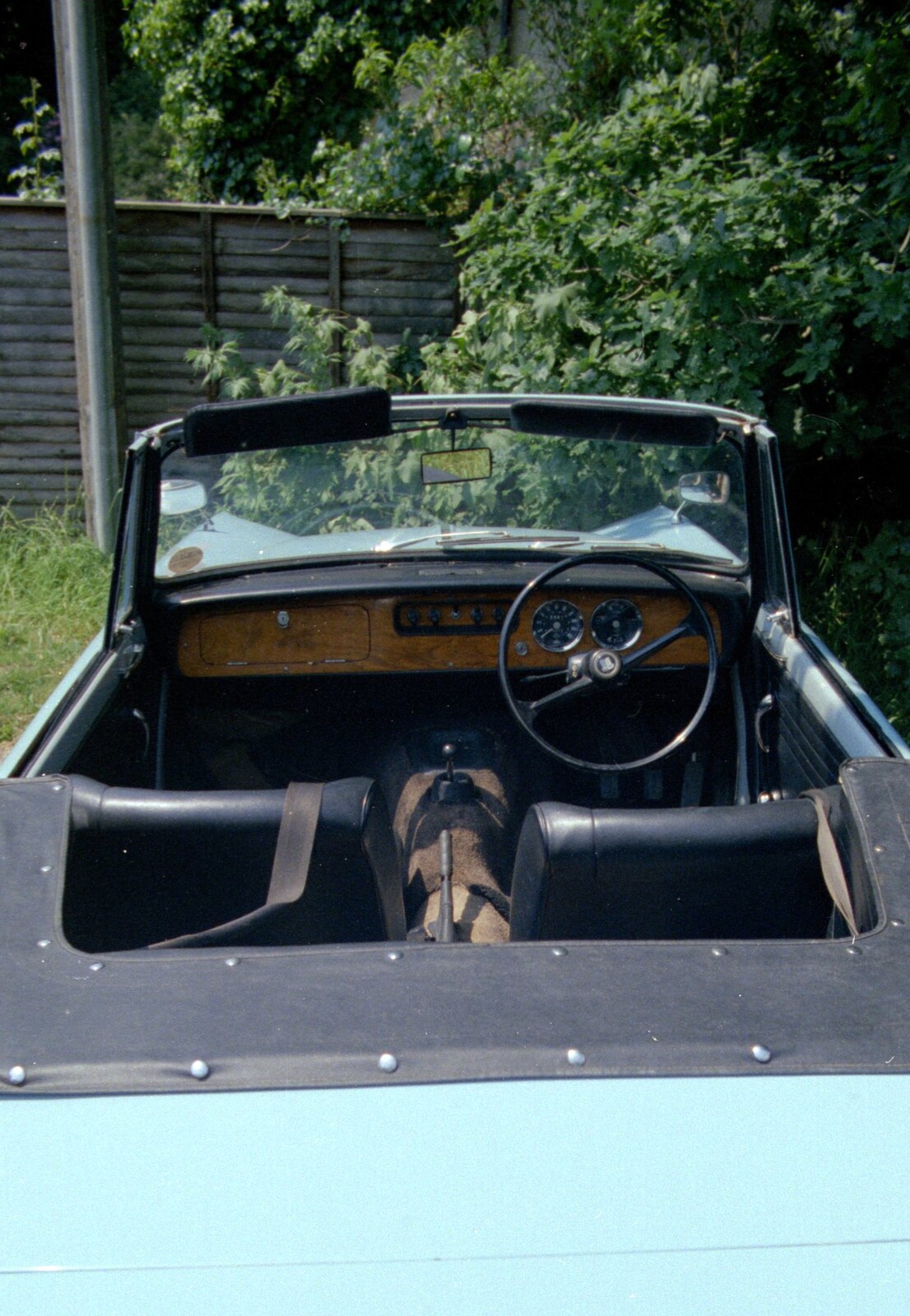 Jon's convertible Triumph Herald from A Ford Cottage Miscellany, Barton on Sea, Hampshire - 7th July 1986