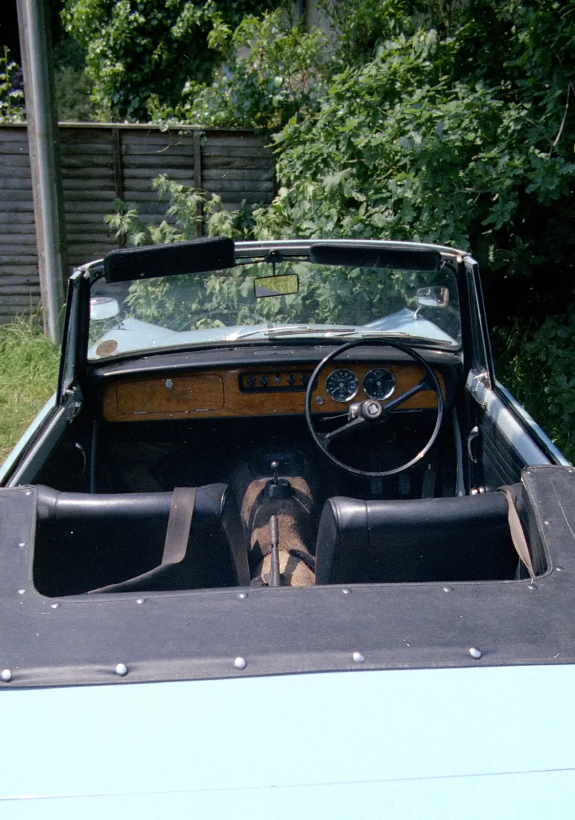 Jon's convertible Triumph Herald, from A Ford Cottage Miscellany, Barton on Sea, Hampshire - 7th July 1986