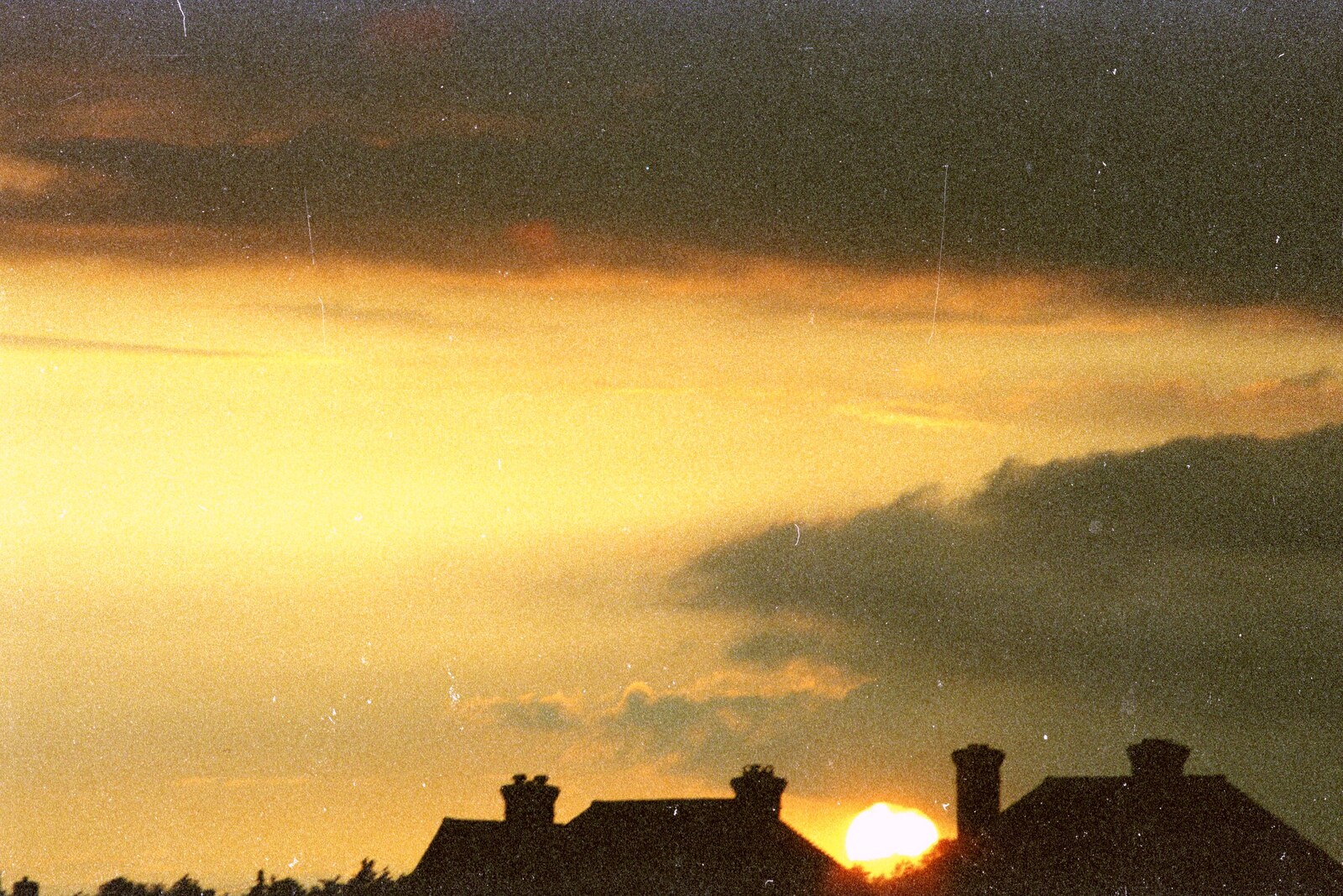 Sunset on Barton clifftop from A Ford Cottage Miscellany, Barton on Sea, Hampshire - 7th July 1986