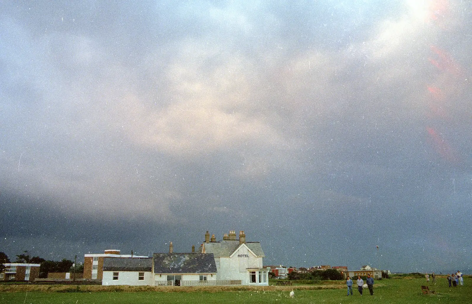 Dark skies over Barton Golf Course, from A Ford Cottage Miscellany, Barton on Sea, Hampshire - 7th July 1986