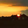 Sunset behind the houses of Barton, A Ford Cottage Miscellany, Barton on Sea, Hampshire - 7th July 1986