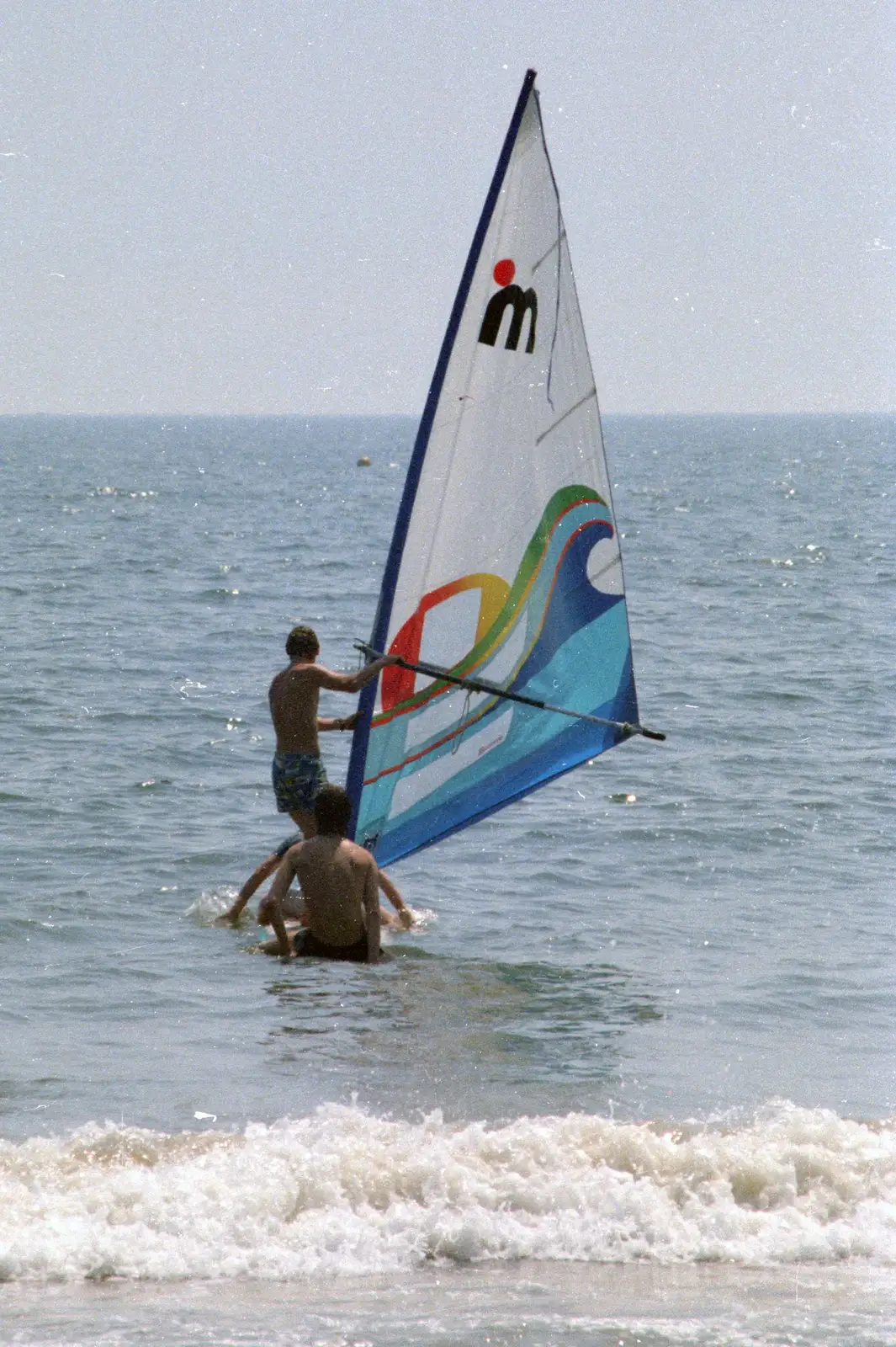 Windsurfing off Barton beach, from A Ford Cottage Miscellany, Barton on Sea, Hampshire - 7th July 1986