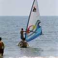 Windsurfing off Barton beach, A Ford Cottage Miscellany, Barton on Sea, Hampshire - 7th July 1986