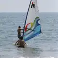 Windsurfing off Barton beach, A Ford Cottage Miscellany, Barton on Sea, Hampshire - 7th July 1986