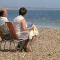 An old couple on the beach, A Ford Cottage Miscellany, Barton on Sea, Hampshire - 7th July 1986