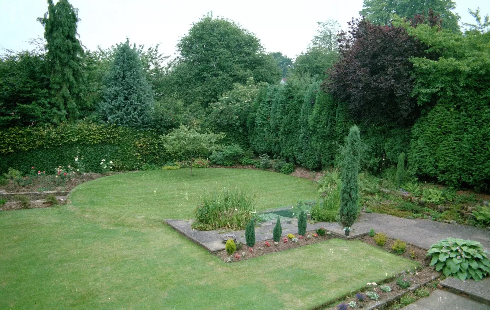 The back garden again, from A Trip to Groombridge, Kent - 10th July 1986