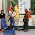 Bassoon busking outside Next, A Trip to Groombridge, Kent - 10th July 1986