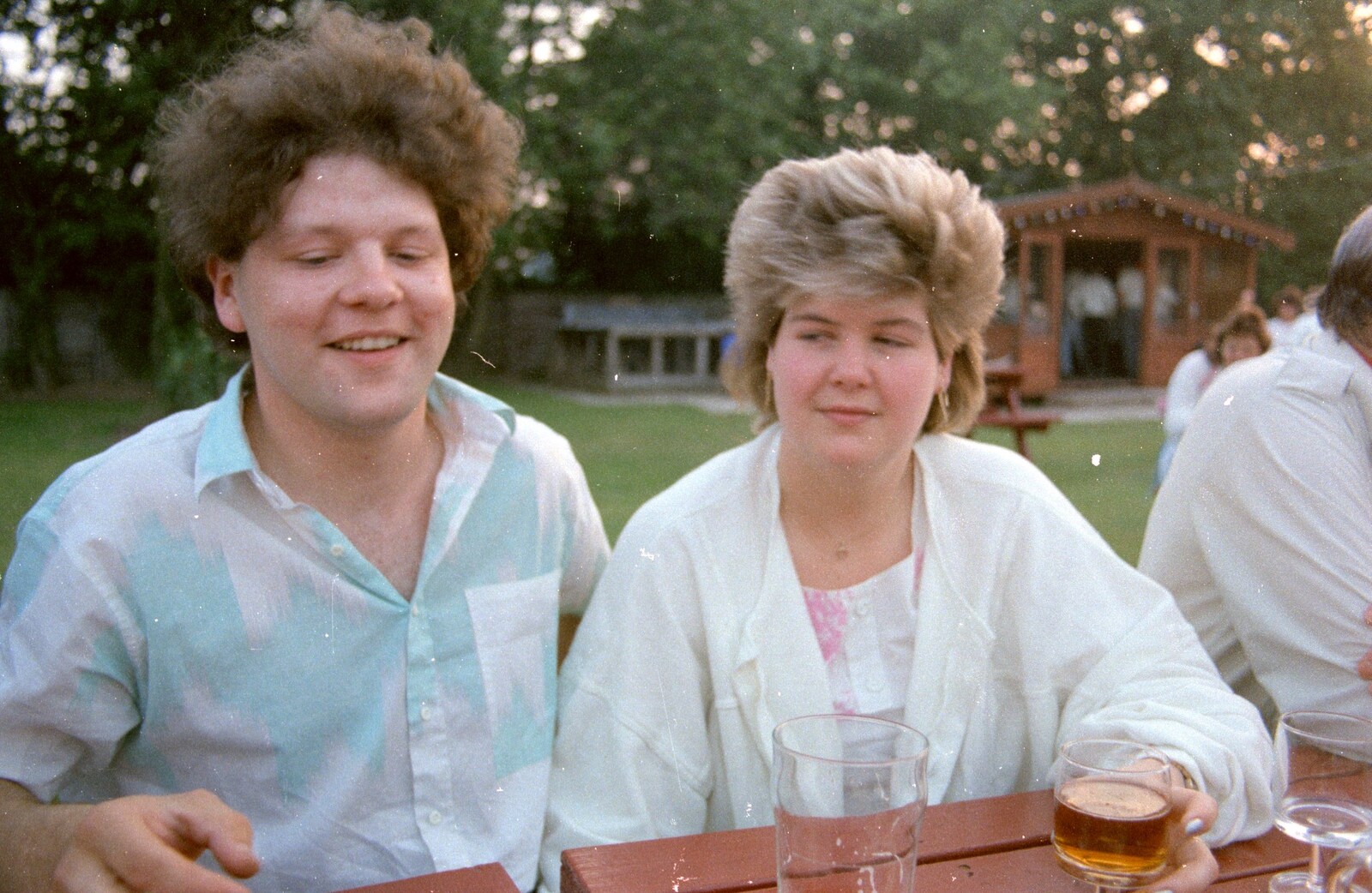 Glenn and Carol from On the Beach Again and the CB Gang at the Pub, Barton on Sea and Hordle, Hampshire - 12th July 1986