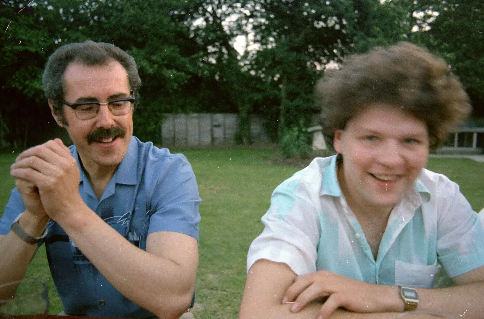 Brian 'Blue Flame' and Glenn, from On the Beach Again and the CB Gang at the Pub, Barton on Sea and Hordle, Hampshire - 12th July 1986