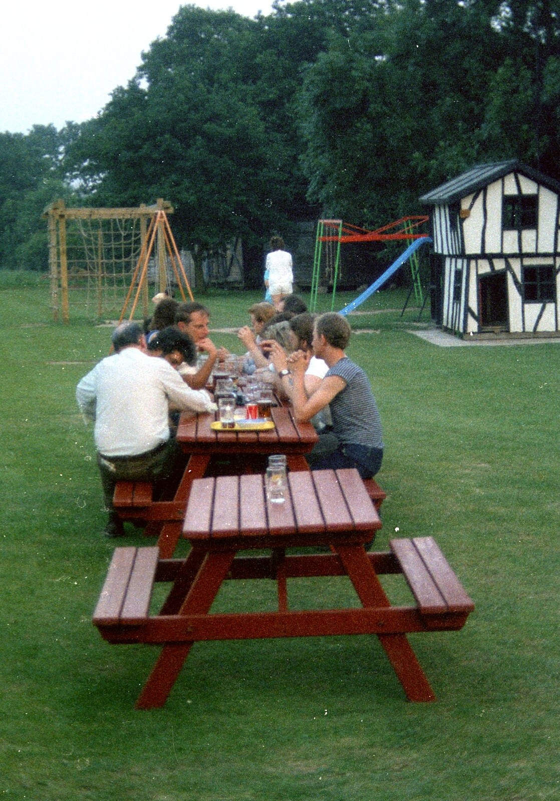 The beer garden of the Three Bells from On the Beach Again and the CB Gang at the Pub, Barton on Sea and Hordle, Hampshire - 12th July 1986