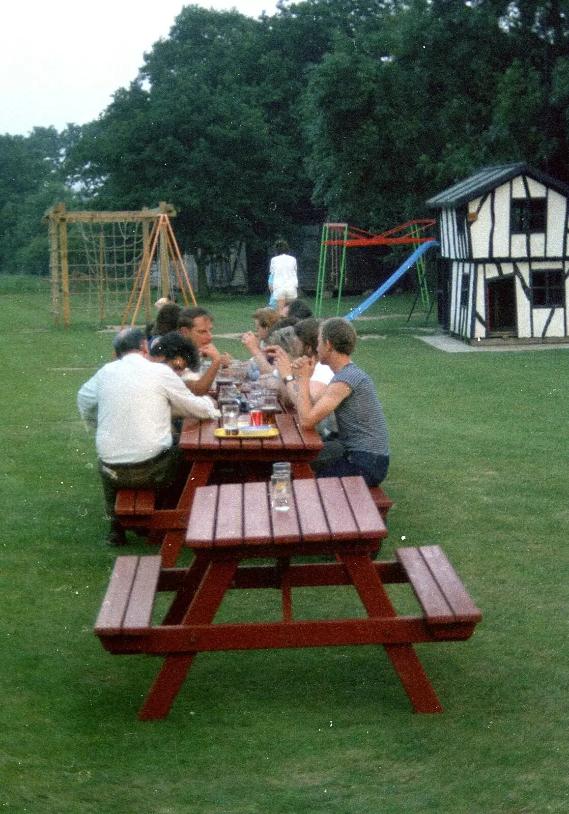 The beer garden of the Three Bells, from On the Beach Again and the CB Gang at the Pub, Barton on Sea and Hordle, Hampshire - 12th July 1986