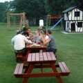 The beer garden of the Three Bells, On the Beach Again and the CB Gang at the Pub, Barton on Sea and Hordle, Hampshire - 12th July 1986