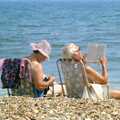 An old couple on the beach, On the Beach Again and the CB Gang at the Pub, Barton on Sea and Hordle, Hampshire - 12th July 1986