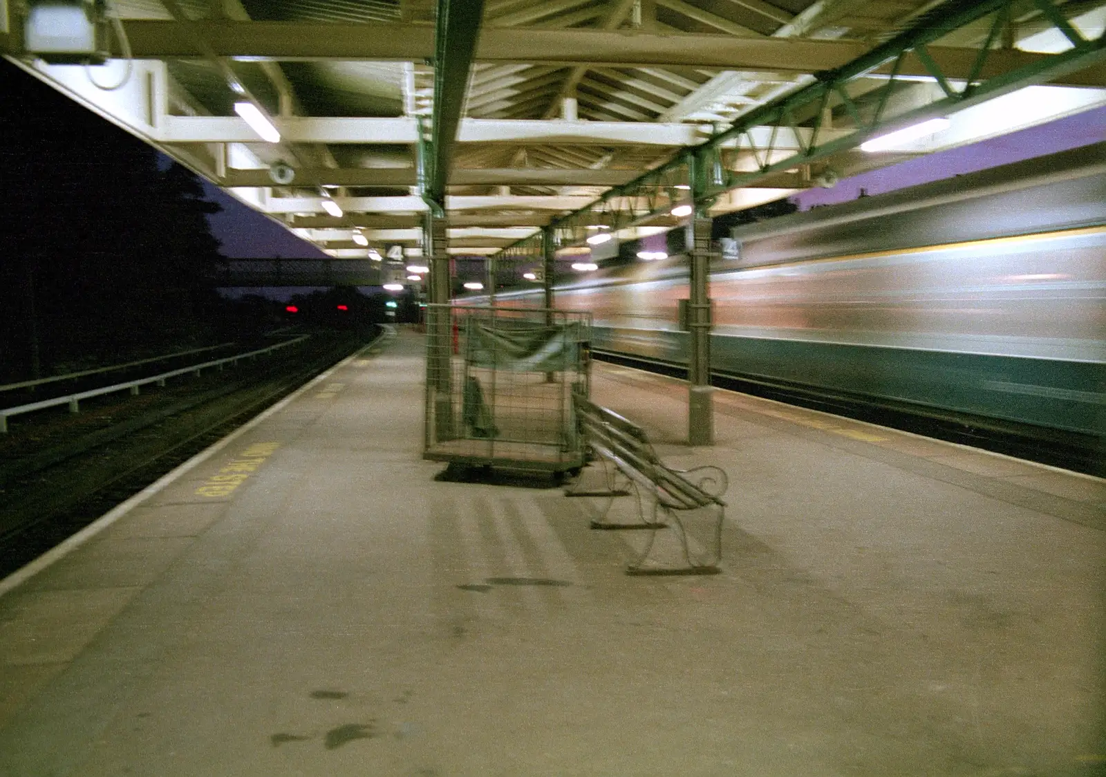 The 91 fast train from Bournemouth at Brockenhurst, from Harvester Way Randomness, Lymington, Hampshire - 14th July 1986