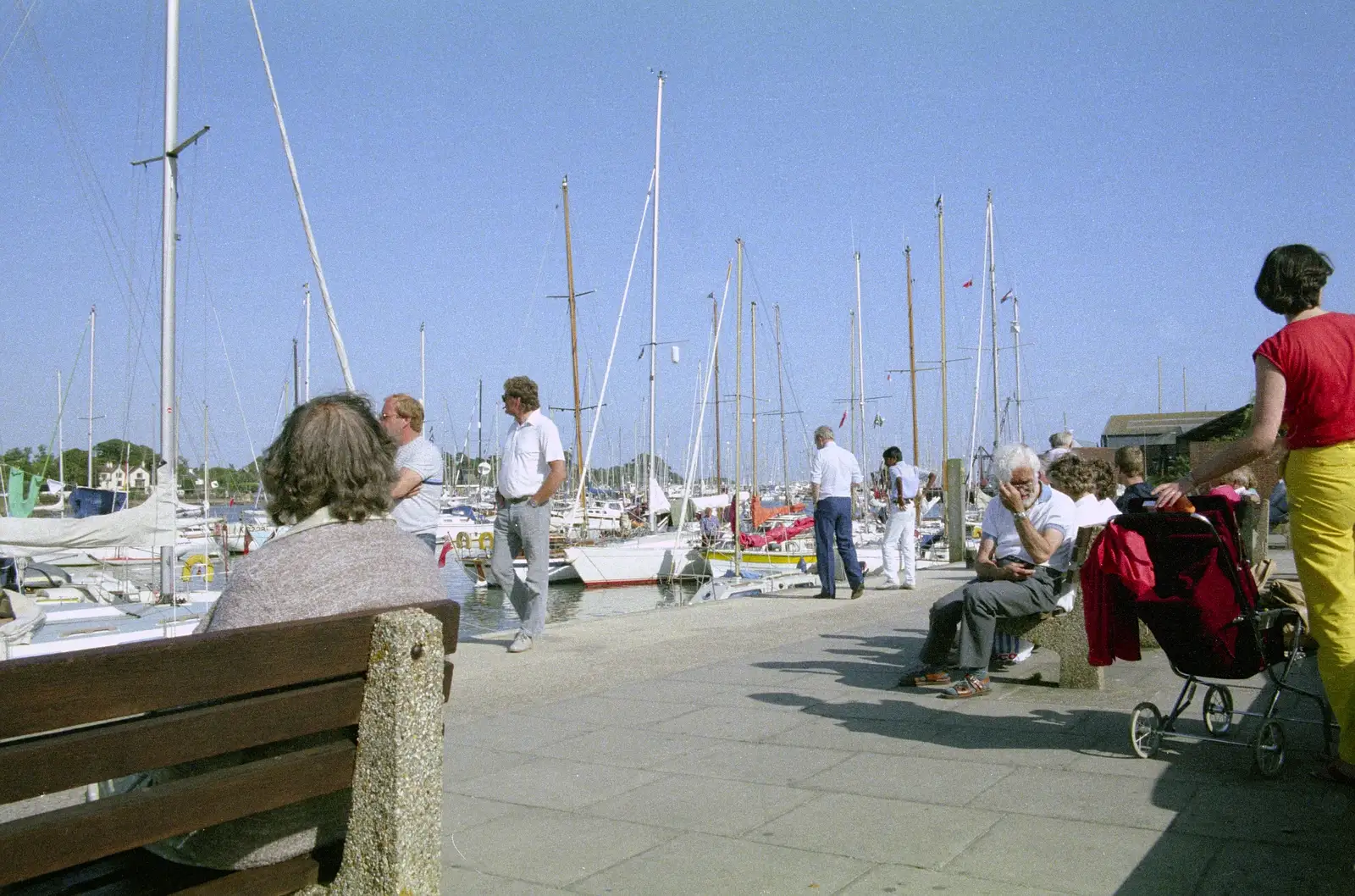 Boats down by the quay at Lymington, from Harvester Way Randomness, Lymington, Hampshire - 14th July 1986