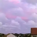 Pink and purple clouds over Harvester Way, Harvester Way Randomness, Lymington, Hampshire - 14th July 1986