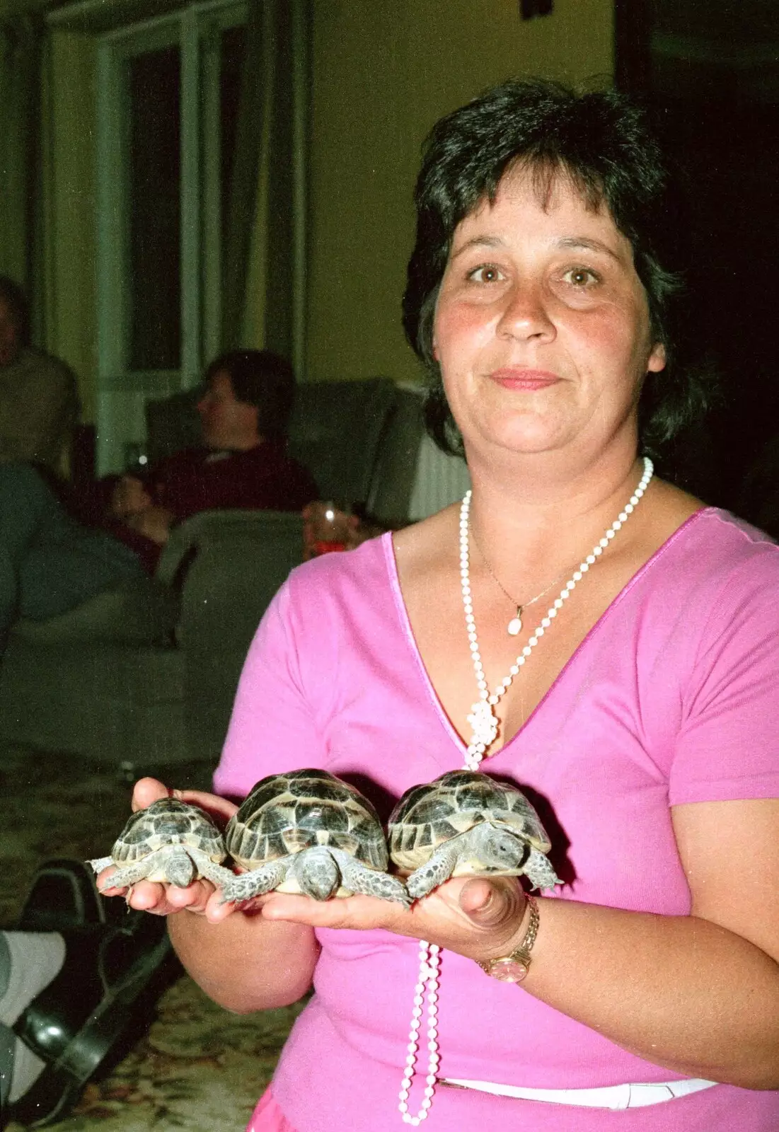 Pauline gets her tortoises out again, from A CB Radio Party, Stem Lane, New Milton - 15th July 1986