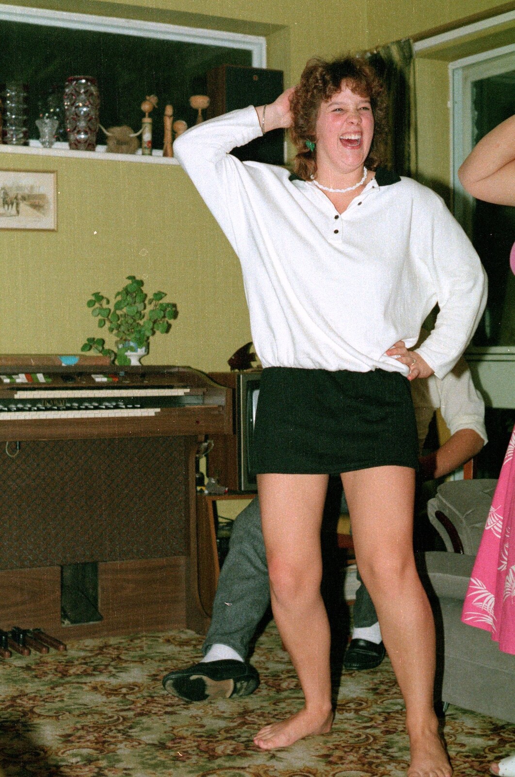 Clare does some dancing from A CB Radio Party, Stem Lane, New Milton - 15th July 1986