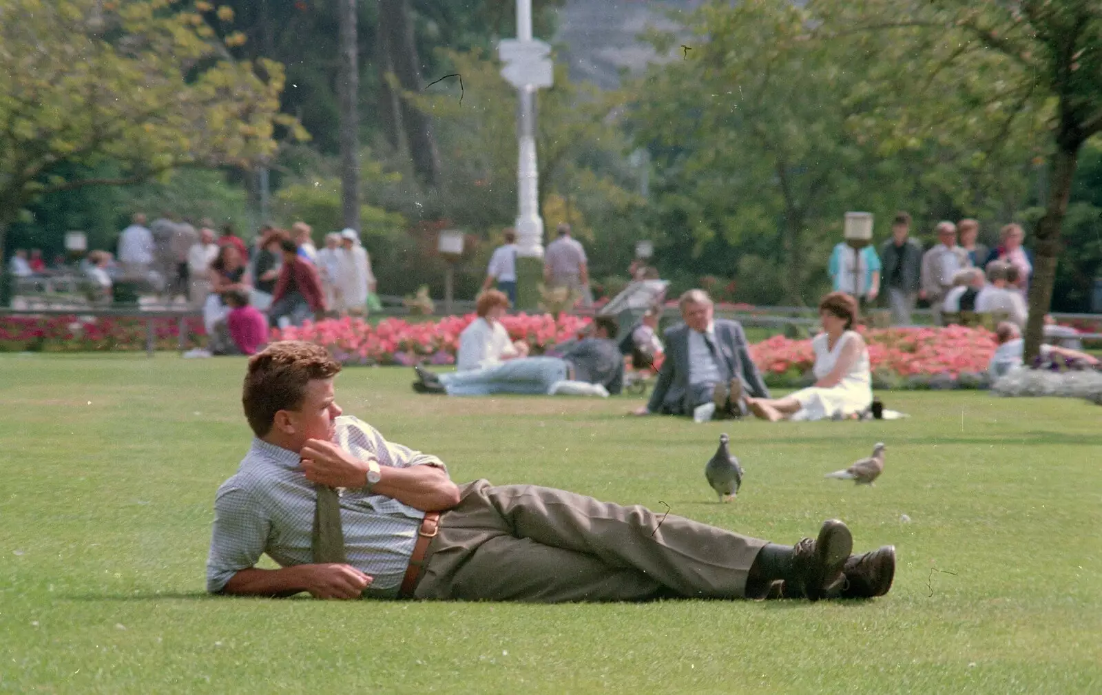 Some dude in the park at Bournemouth, from A Vineyard Miscellany, Bransgore and the New Forest - 18th July 1986