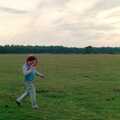 Hamish with a flying disc on his head, A Vineyard Miscellany, Bransgore and the New Forest - 18th July 1986