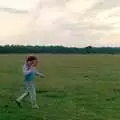 Hamish with a flying disc on his head, A Vineyard Miscellany, Bransgore and the New Forest - 18th July 1986