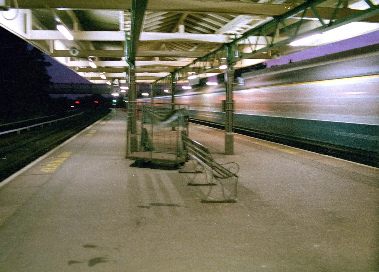 The 91 train from Bournemouth at Brockenhurst, from Harvester Way Randomness, Lymington, Hampshire - 19th July 1986