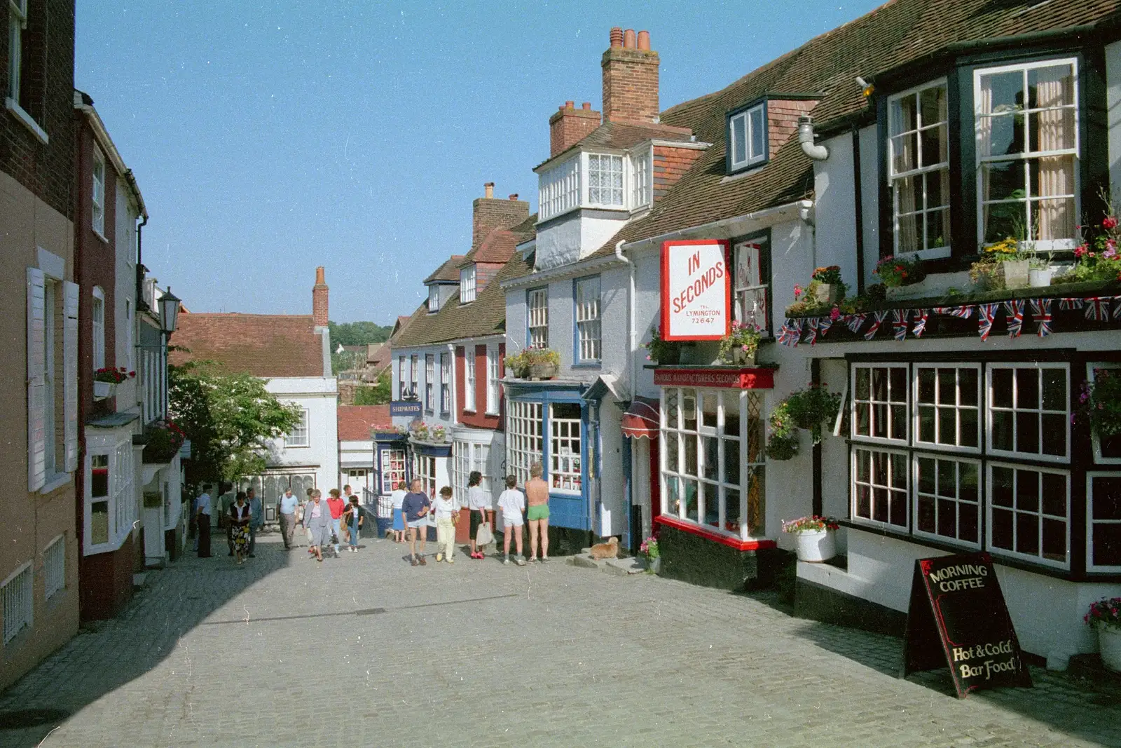 Quay Hill in Lymington, from Harvester Way Randomness, Lymington, Hampshire - 19th July 1986