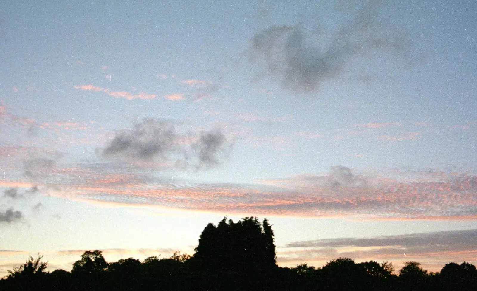 Sunset somewhere, from Harvester Way Randomness, Lymington, Hampshire - 19th July 1986