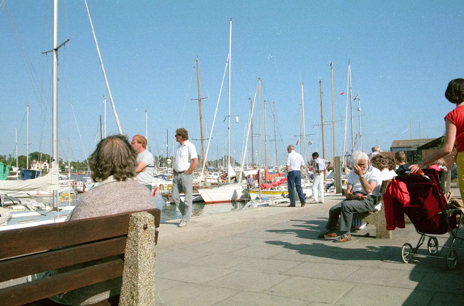 Boats down by the Quay at Lymington, from Harvester Way Randomness, Lymington, Hampshire - 19th July 1986