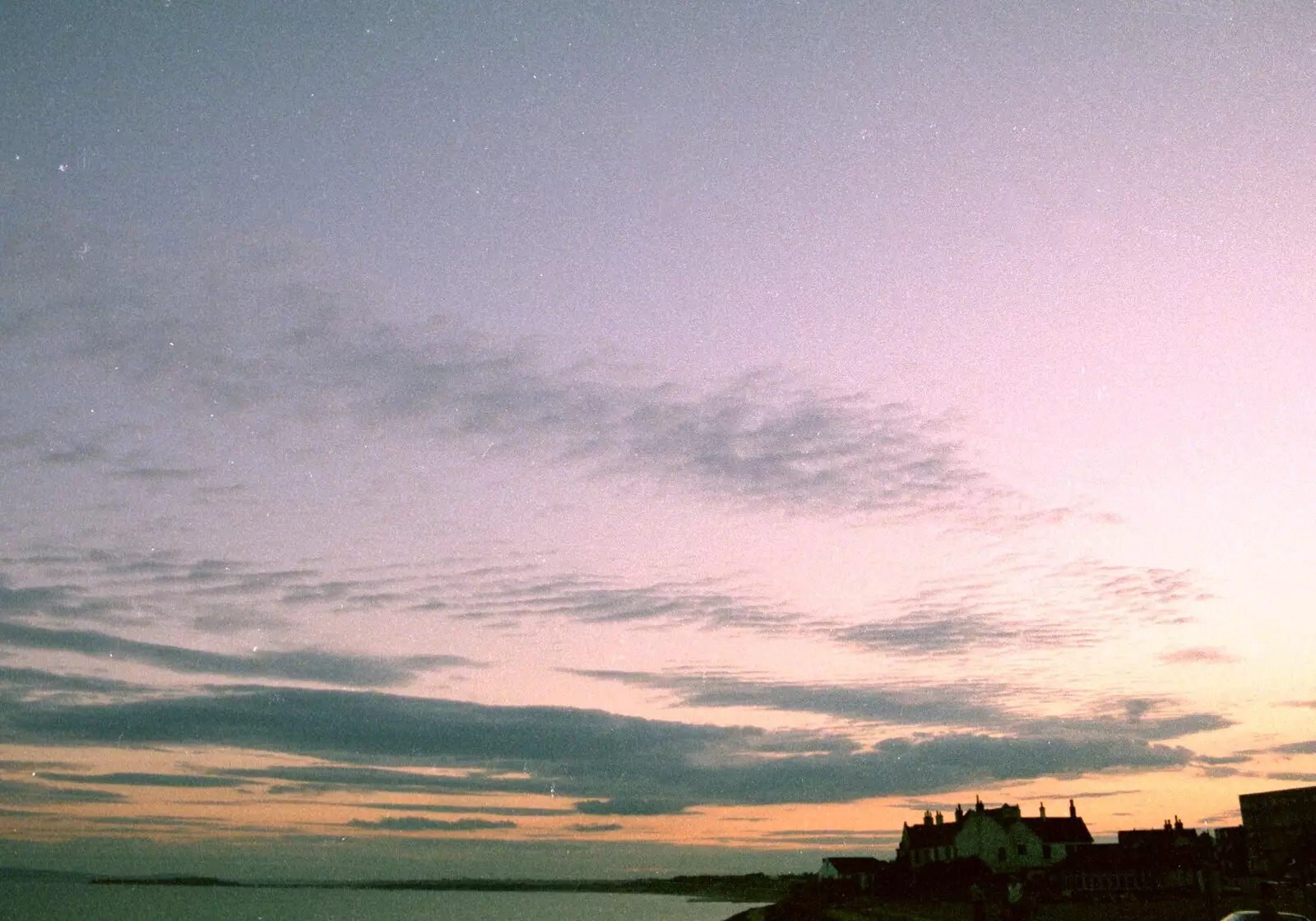 A sunset at Barton, from A CB Wedding and a Derelict Railway, Hampshire - 20th July 1986