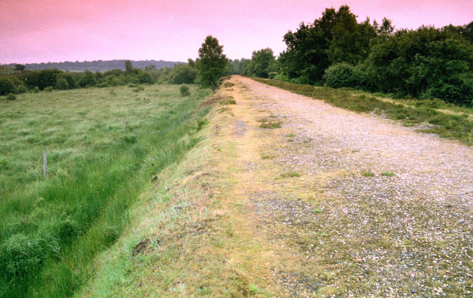 A disused railway track bed from A CB Wedding and a Derelict Railway, Hampshire - 20th July 1986