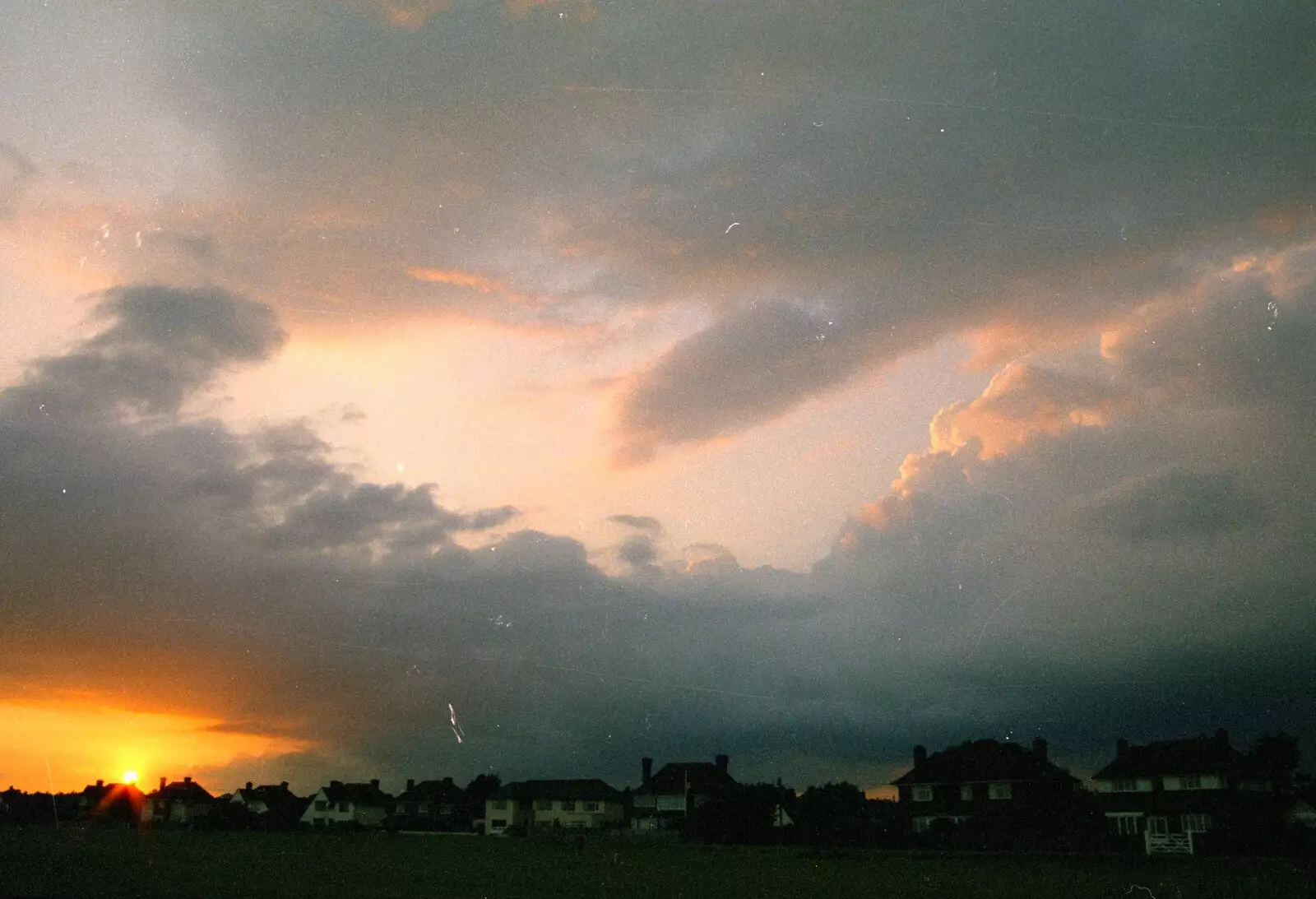 More Barton sunset, from A CB Wedding and a Derelict Railway, Hampshire - 20th July 1986