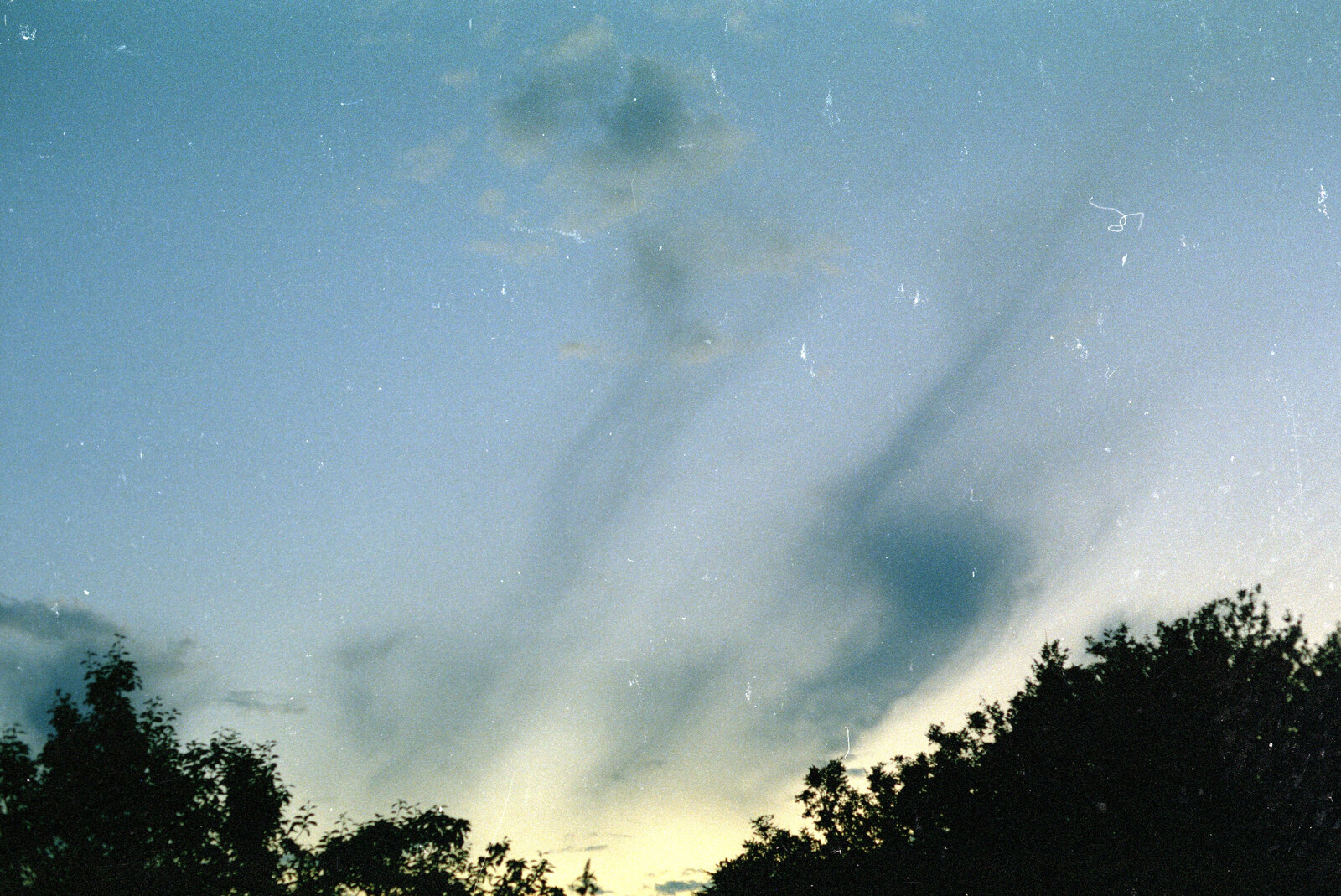 Wispy clouds from A CB Wedding and a Derelict Railway, Hampshire - 20th July 1986