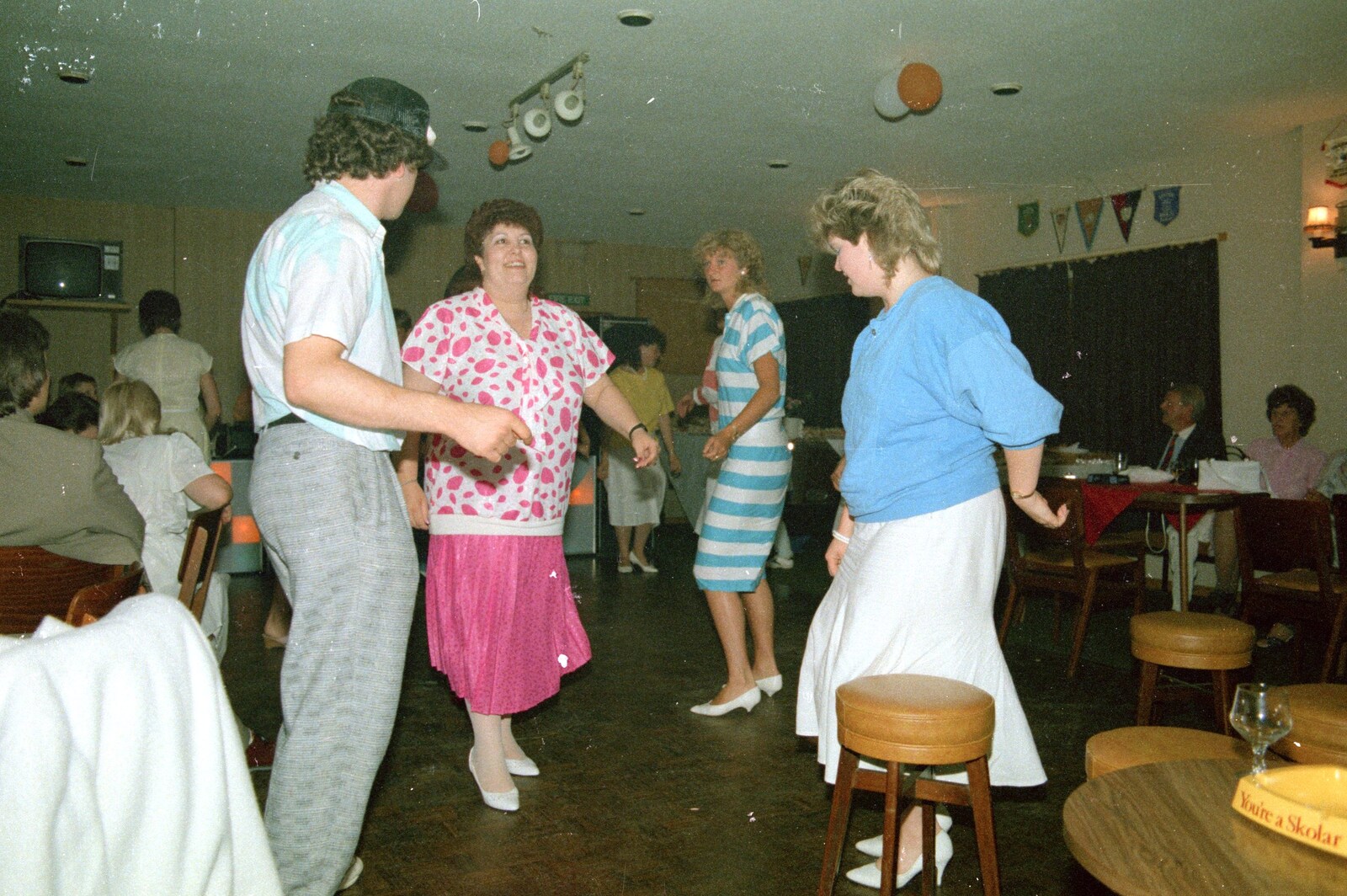 Hotlips and Pink Lady dancing from A CB Wedding and a Derelict Railway, Hampshire - 20th July 1986