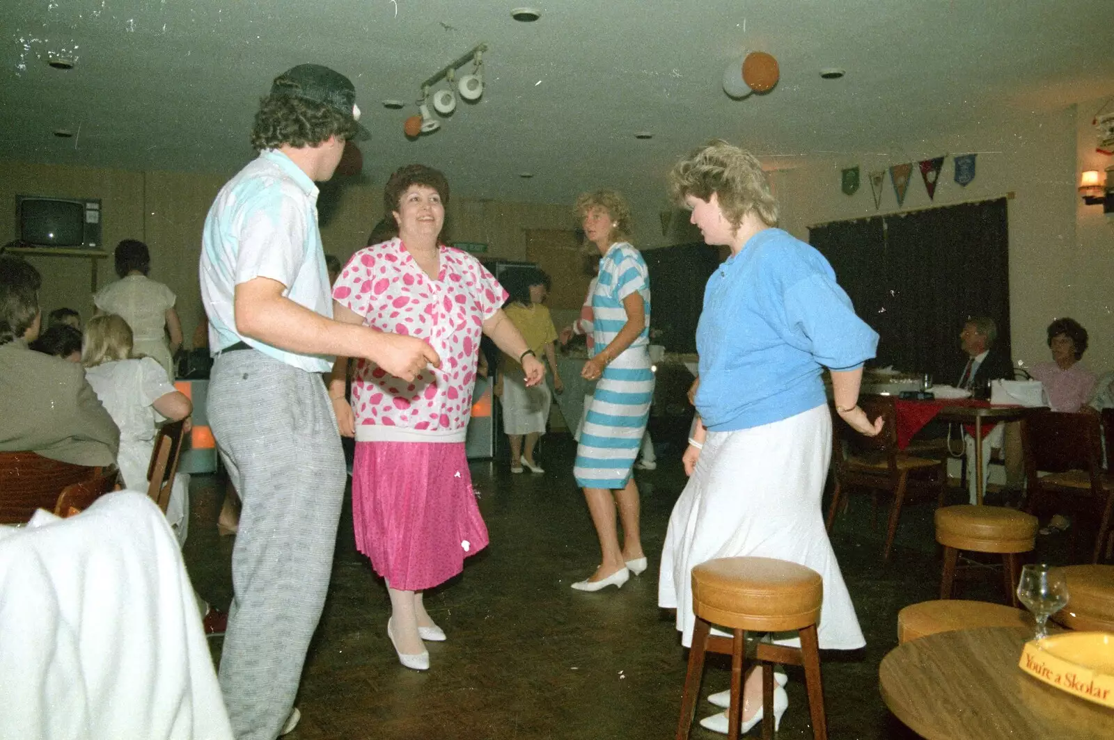 Hotlips and Pink Lady dancing, from A CB Wedding and a Derelict Railway, Hampshire - 20th July 1986