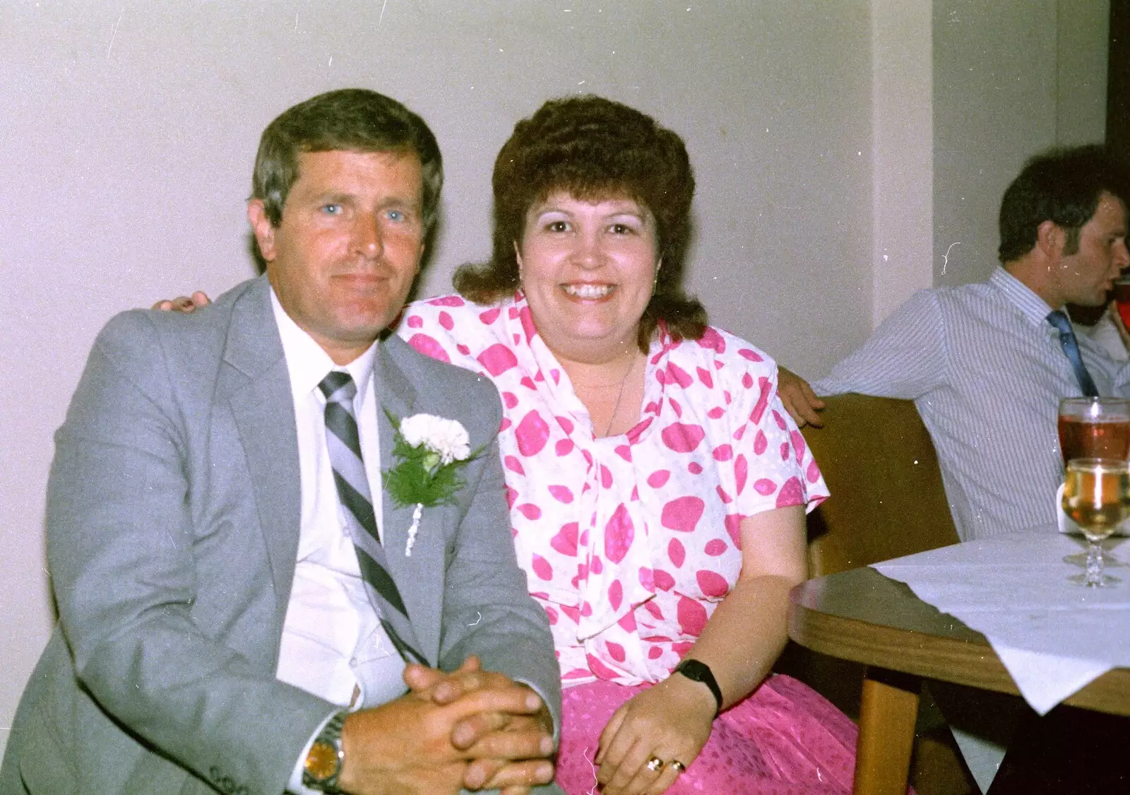 Diane 'Hotlips' and a parent/in-law, from A CB Wedding and a Derelict Railway, Hampshire - 20th July 1986