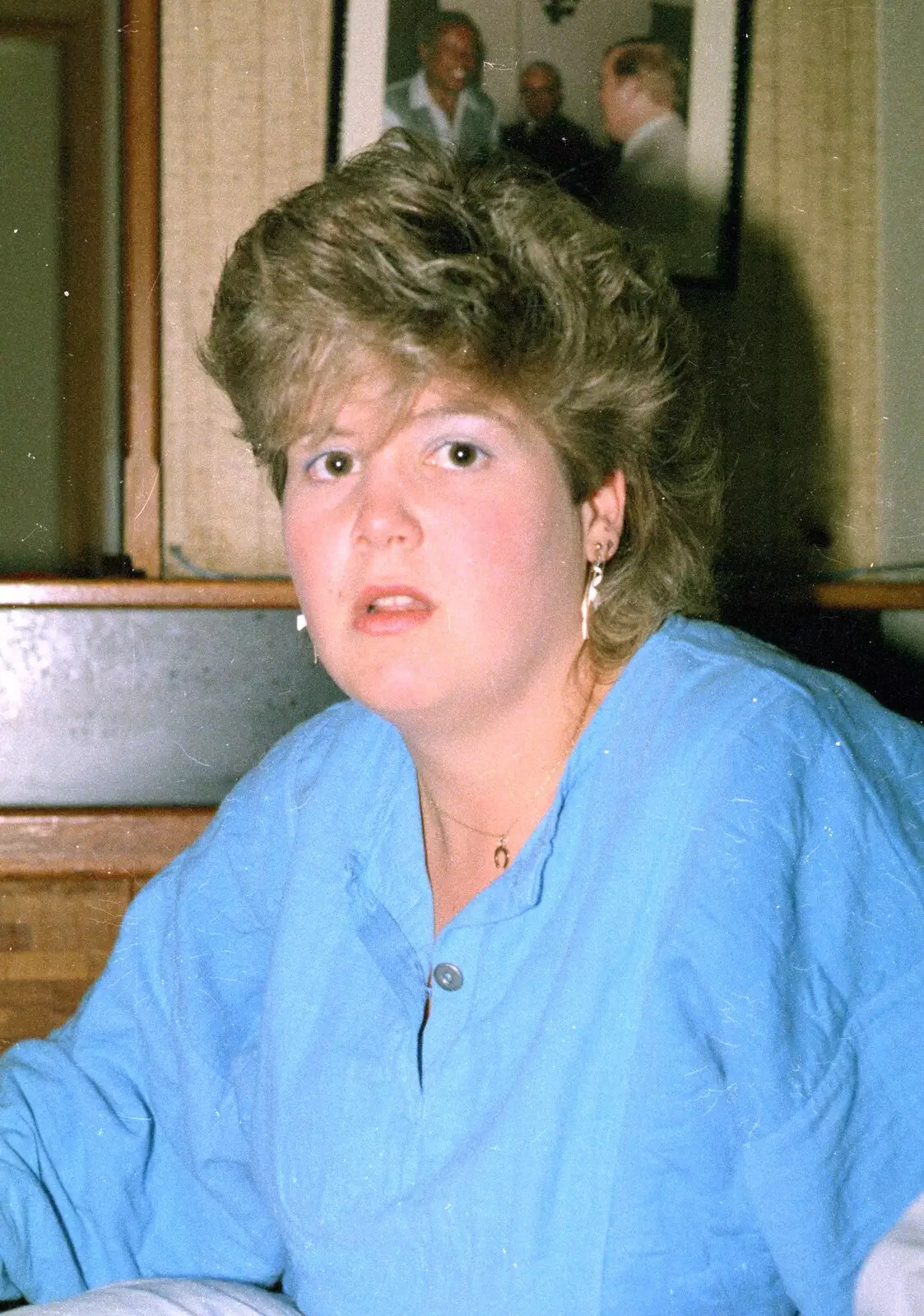 Carol 'Pink Lady' looks a little nonplussed, from A CB Wedding and a Derelict Railway, Hampshire - 20th July 1986