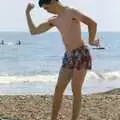 Jon does a pose, On the Beach Again and the CB Gang at the Pub, Barton on Sea and Hordle, Hampshire - 25th July 1986