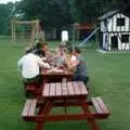 The beer garden of the Three Bells, On the Beach Again and the CB Gang at the Pub, Barton on Sea and Hordle, Hampshire - 25th July 1986