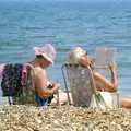 An old couple on the beach, On the Beach Again and the CB Gang at the Pub, Barton on Sea and Hordle, Hampshire - 25th July 1986