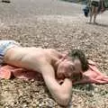 Jon has a doze, On the Beach Again and the CB Gang at the Pub, Barton on Sea and Hordle, Hampshire - 25th July 1986