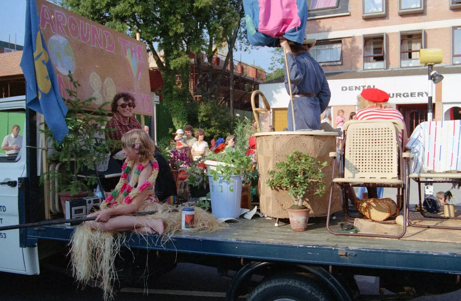 Around the World on Station Road, from Sean and the New Milton Carnival, Hampshire - 1st August 1986