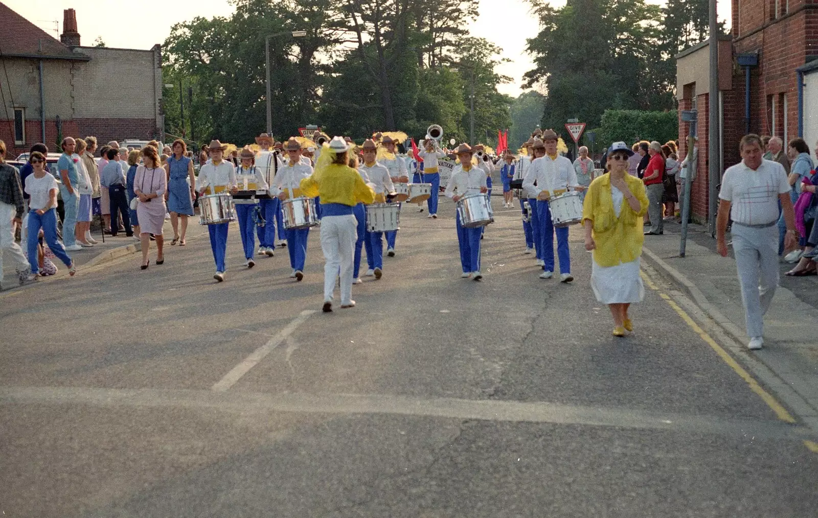 A marching band, from Sean and the New Milton Carnival, Hampshire - 1st August 1986