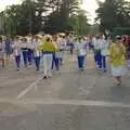 A marching band, Sean and the New Milton Carnival, Hampshire - 1st August 1986