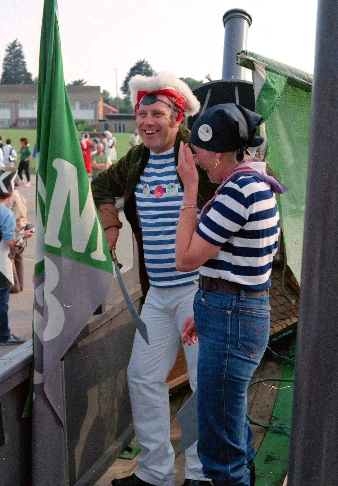 Messing around on the Jolly Mac, from Sean and the New Milton Carnival, Hampshire - 1st August 1986