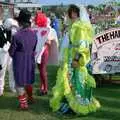 A particularly lime green dress, Sean and the New Milton Carnival, Hampshire - 1st August 1986