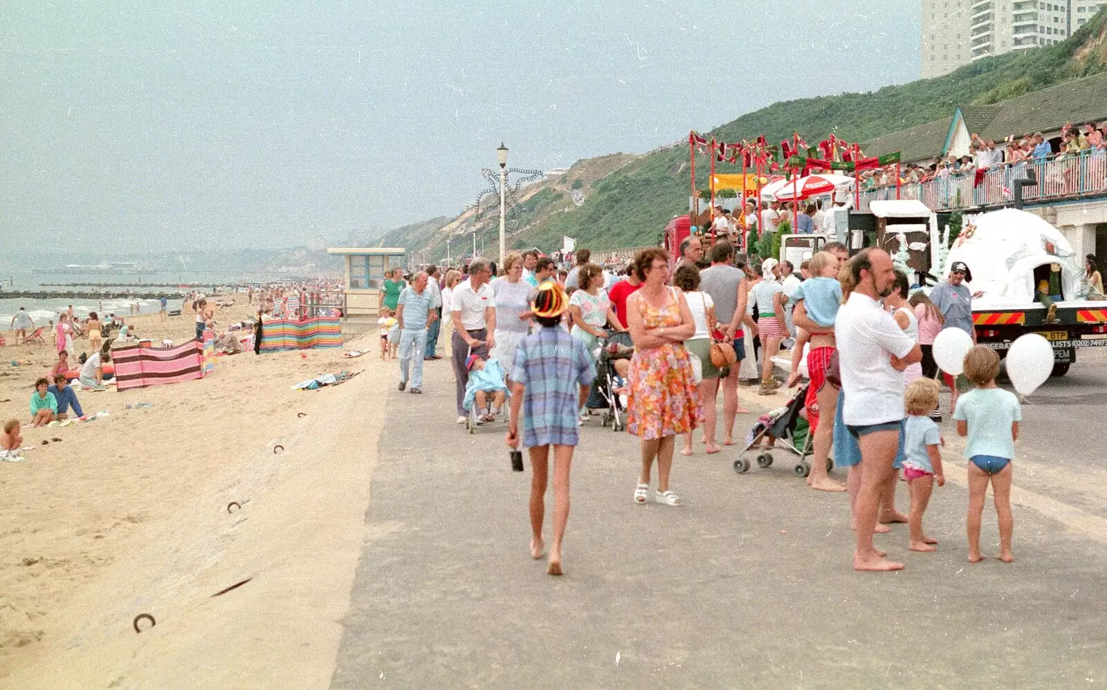 People on the prom, from McCarthy and Stone and the Bournemouth Carnival, Dorset - 8th August 1986