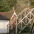 The footbridge at New Milton railway station, Grape Picking and the Trip Back to Poly, Bransgore and London - 20th September 1986