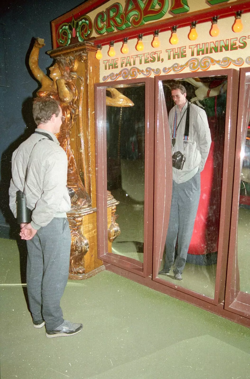 Chris and a very tall doppleganger, from Uni: Back at Poly and a Trip to Cheddar Gorge, Somerset and Plymouth - 2nd October 1986